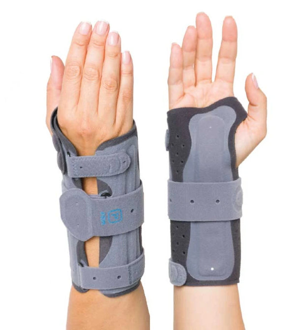 Get maximum wrist support with the Airmed Long Wrist Brace Grey Large - perfect for injury recovery & prevention. Secure fit, breathable design!