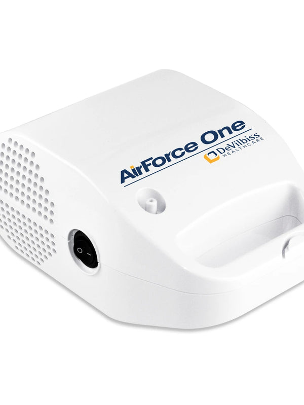 Experience soothing respiratory relief with the AirForce One Nebuliser - compact, efficient, and perfect for on-the-go treatment. Breathe easy today!