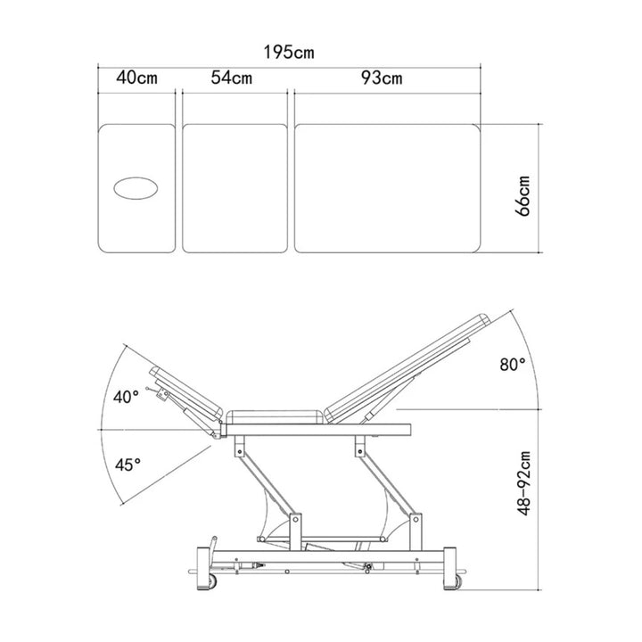 3 Section Electric Treatment Table 