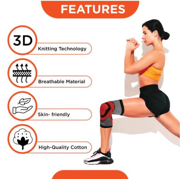 3D Knee Cap with Donut Padding | Provides optimum Knee compression and mild support for free Knee movement - Health Mart