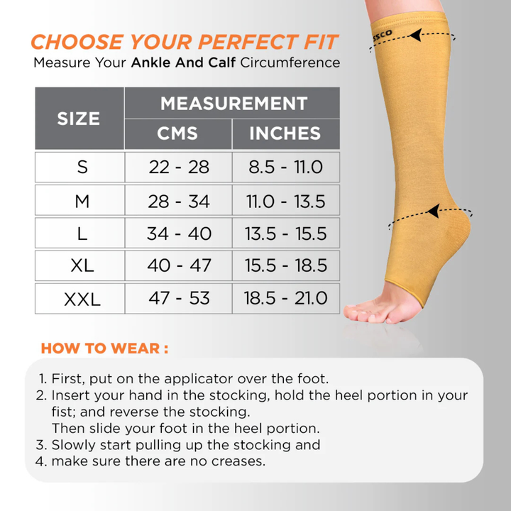 Medical Compression Stockings | Below Knee Socks for Varicose Veins ...