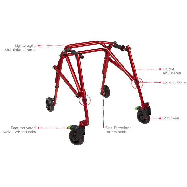 Klip Lightweight Posterior Gait Trainer | Adjustable Pediatric Walker ...