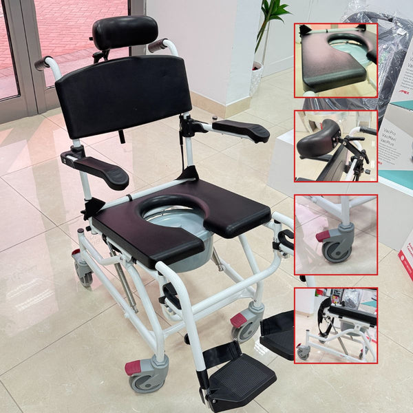 Aluminum Tilting Commode Chair