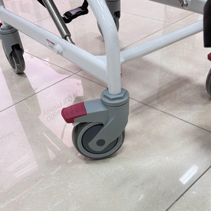 wheels of Aluminum Tilting Commode Chair
