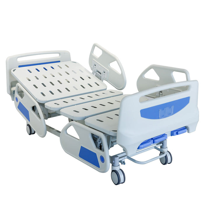 Five Function Electric Hospital Bed with Mattress and IV Pole 