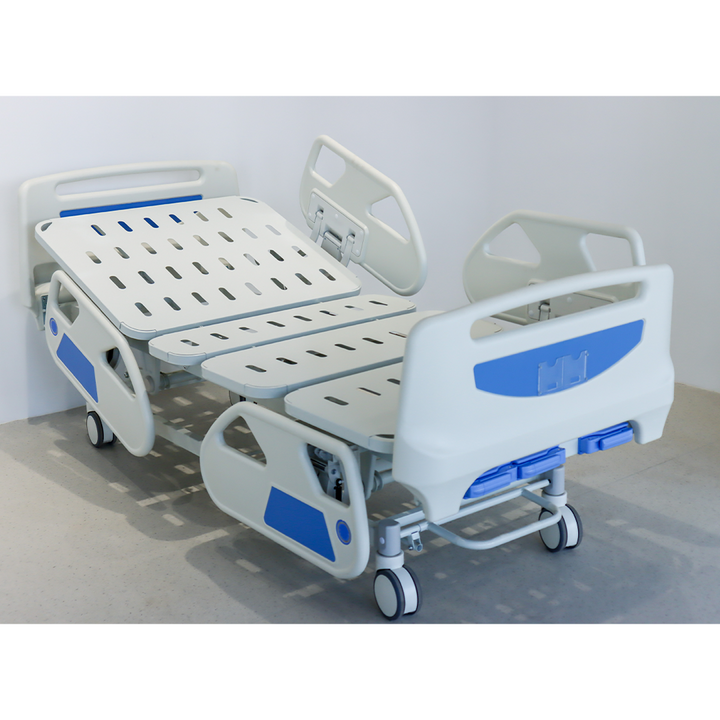 Five Function Electric Hospital Bed with Mattress and IV Pole 