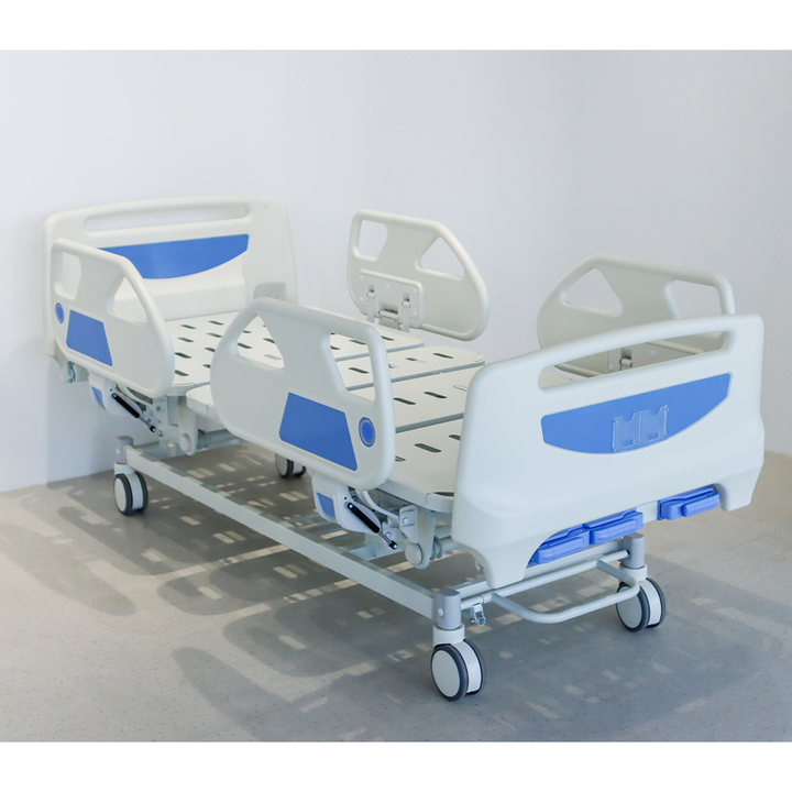 Five Function Electric Hospital Bed with Mattress and IV Pole 