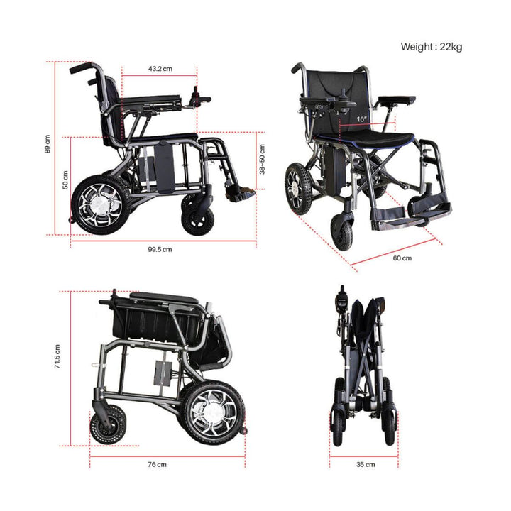 Heavy Duty Electric Foldable wheelchair