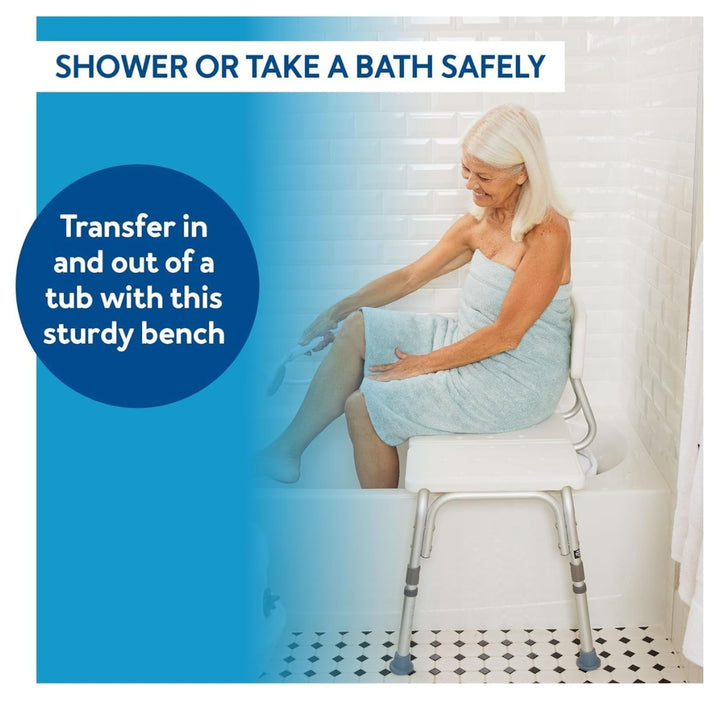 Height Adjustable Aluminum Transfer Bench and Bariatric Shower Chair