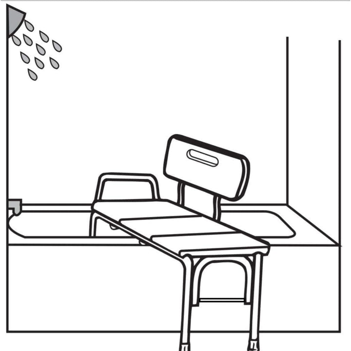 Height Adjustable Aluminum Transfer Bench and Bariatric Shower Chair