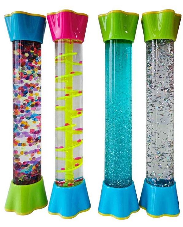 SnuzzleMart Sensory Fidget Tubes Sensory Calming Toys, 4PCS