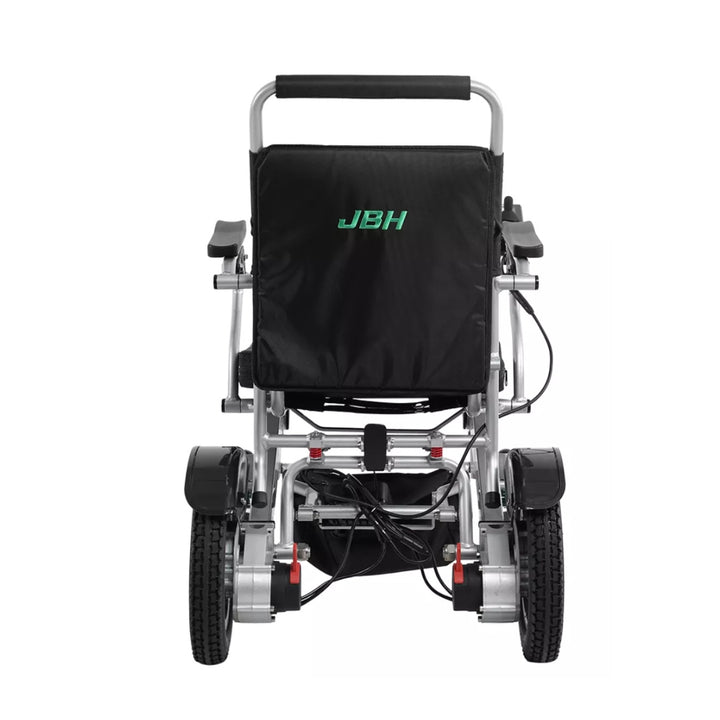 Electric wheelchair with 'JBH' branding on a white background