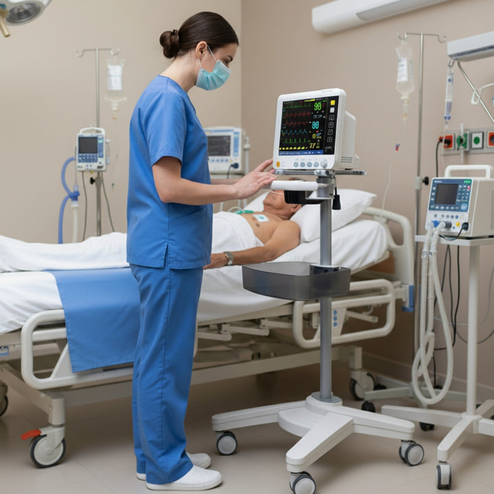 Multiparameter Patient Monitor with Trolly 
