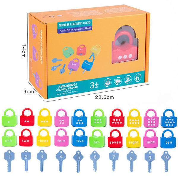 SnuzzleMart Learning Locks with Keys 123 Dots Numbers