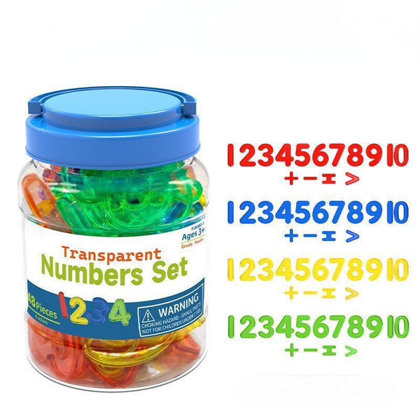 SnuzzleMart Rainbow Transparent Number Set 52PCS