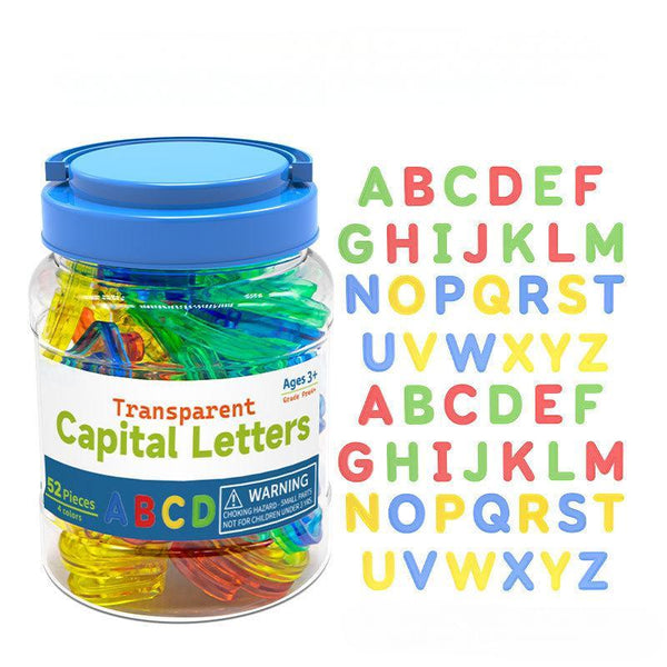SnuzzleMart Rainbow Transparent Capital Alphabet Set 52PCS