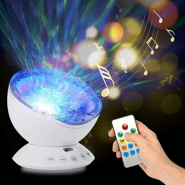 SnuzzleMart LED Projector and Music Speaker Ocean Wave