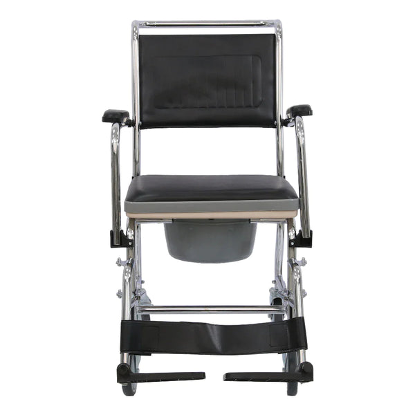 Discover comfort & dignity with Caremax Steel Commode Chair - sturdy, hygienic & easily accessible. Perfect for home care. Shop now for hassle-free support!