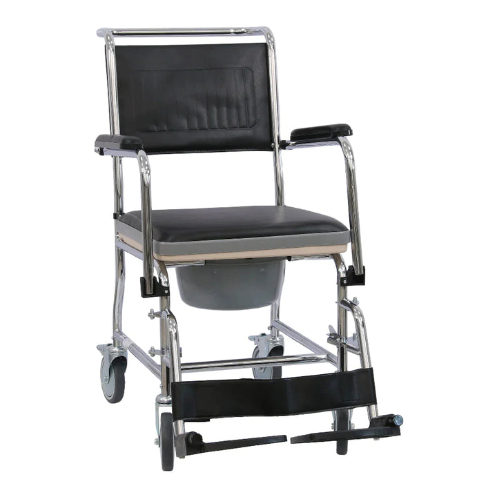 Discover comfort & dignity with Caremax Steel Commode Chair - sturdy, hygienic & easily accessible. Perfect for home care. Shop now for hassle-free support!