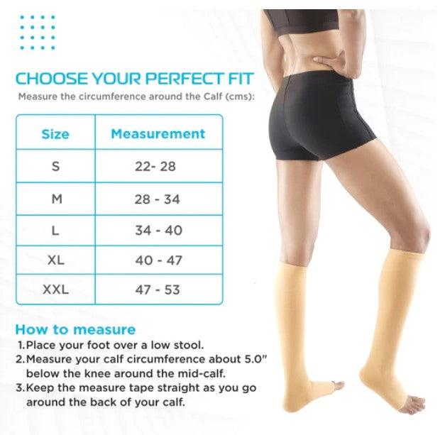 Medical Compression Stockings (Below Knee) | Improves Blood Circulation & Relieves Pain - Health Mart