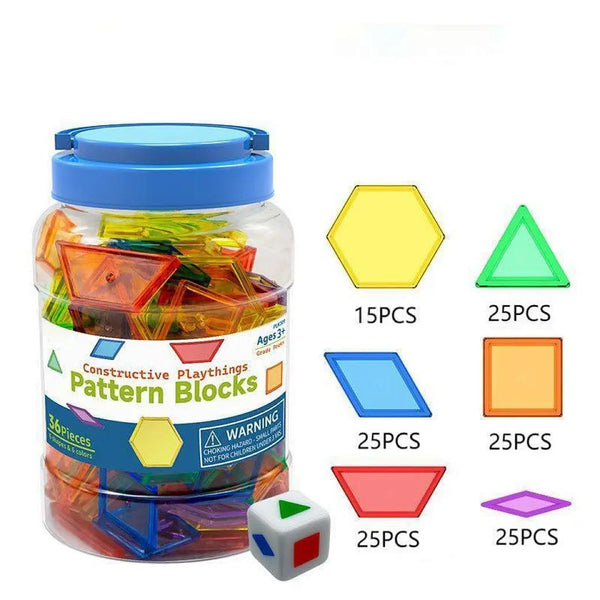 SnuzzleMart Rainbow Transparent Geometric Set 140PCS