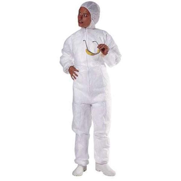 White Polypropylene Hooded Overall